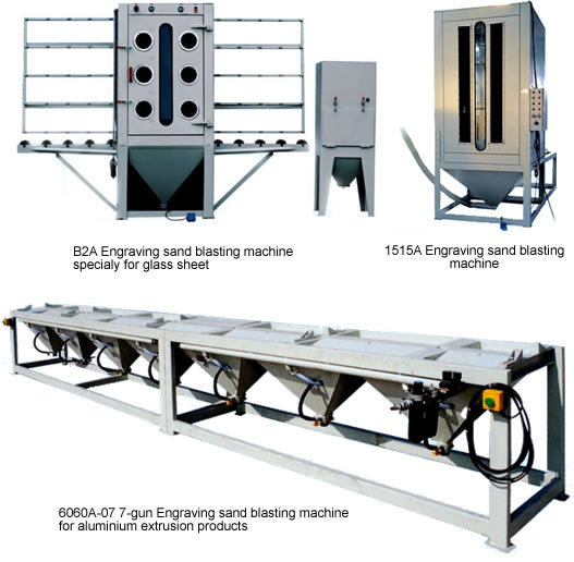 Engraving sand blasting machines